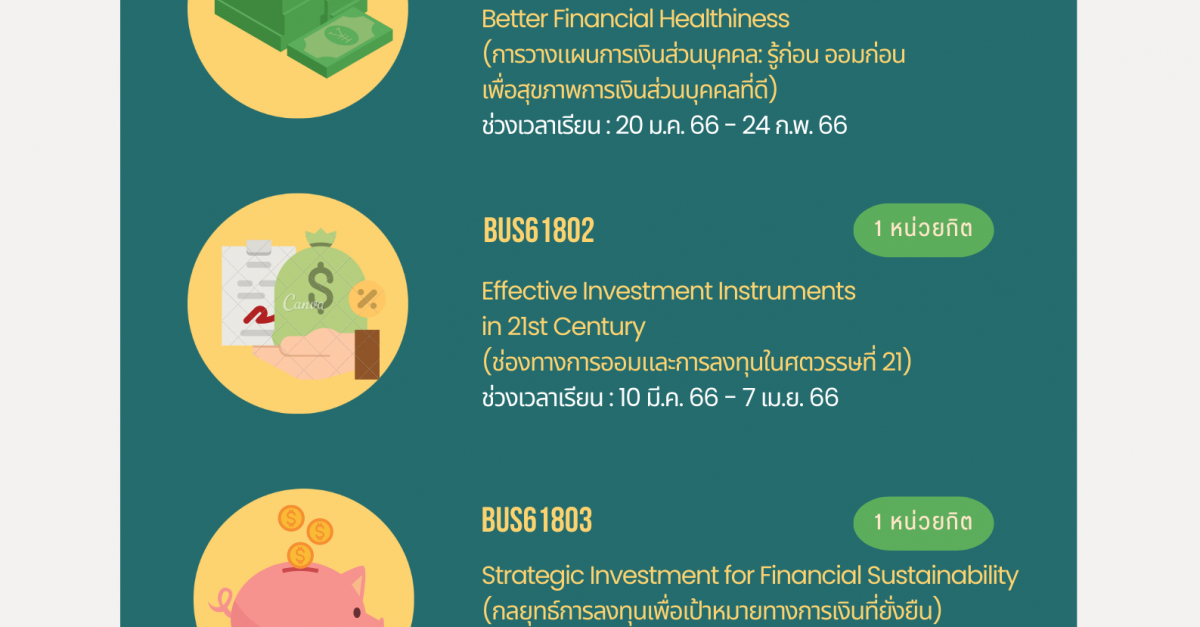 New course for students interested in finance and investment – SAO KMUTT